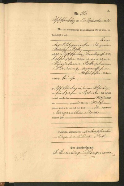 Standesamtsbuch der Stadt Aschaffenburg: Geburten 365/1900 - 184/1901