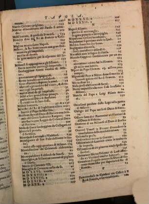 I Qvattro Vltimi Libri Dell'Historie D'Italia : Con Vna Nvova Tavola Copiosissima Del Medesimo ...