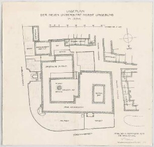 Fischer, Theodor; Jena; Universität - Lageplan