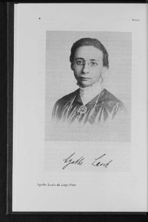Agathe Lasch als junge Frau