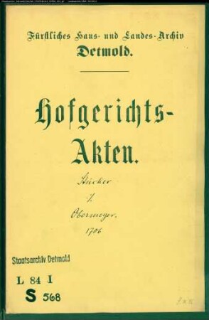 Stücker, Johann zu Hagen gegen Jobst Obermeyer zu Lückhausen - Bürgschaft