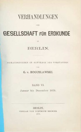 Verhandlungen. 6. 1879