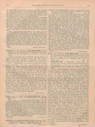 273-274 [Rezension] Kadner, Siegfried (Hrsg.), Jahrbuch für die evangelisch-lutherische Landeskirche Bayerns. 17. Jahrg. 1918/1919