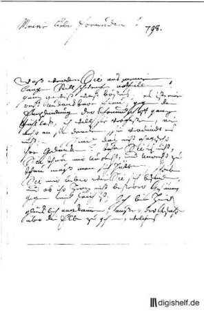 1: Brief von ... Frau Hagelgans an Anna Louisa Karsch