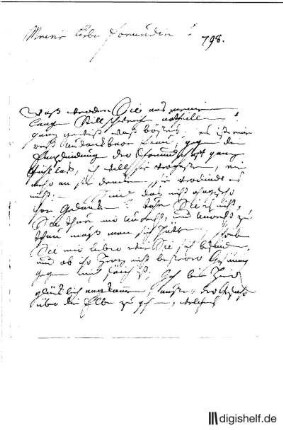 1: Brief von ... Frau Hagelgans an Anna Louisa Karsch