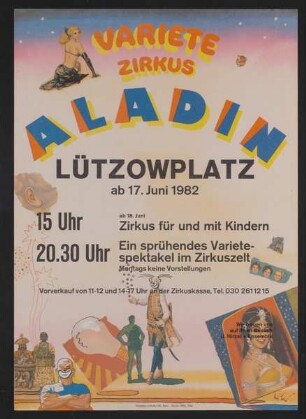 Variete Zirkus Aladin, Berlin, 1982