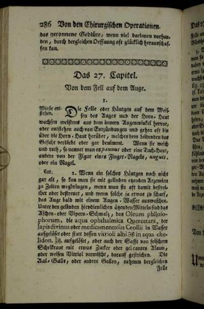 Das 27. Capitel. Von dem Fell auf dem Auge.