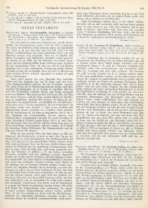 753-754 [Rezension] Apostolisches. Apokalypsen und Verwandtes