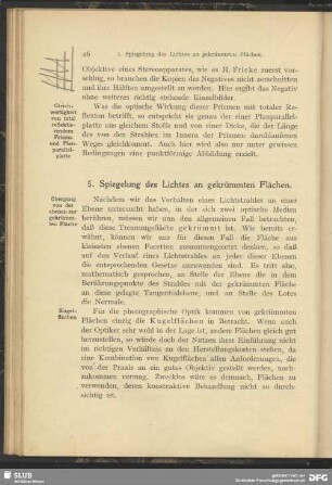 5. Spiegelung des Lichtes an gekrümmten Flächen