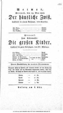 Der häusliche Zwist
