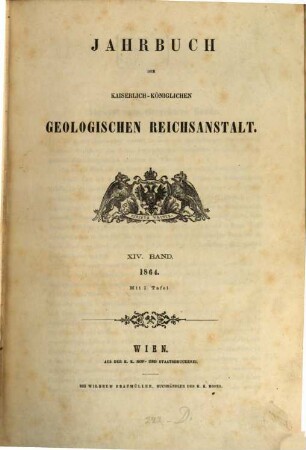 Jahrbuch der Geologischen Reichsanstalt. 14, 14. 1864