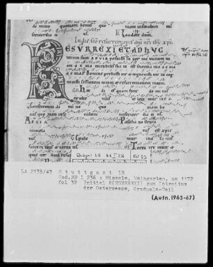 Graduale-Sakramentar-Lektionar — Initiale R(esurrexi), Folio 32recto