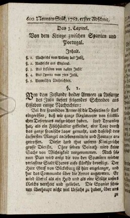 Das 3. Capitel. Von dem Kriege zwischen Spanien und Portugal.