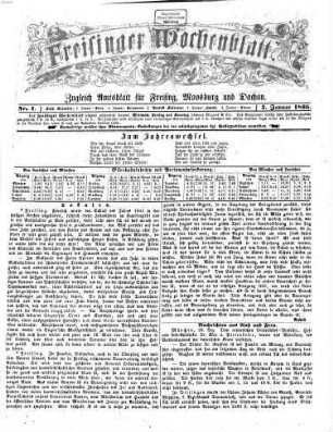 Freisinger Wochenblatt : zugleich Amtsblatt für Freising, Moosburg und Dachau. 1866