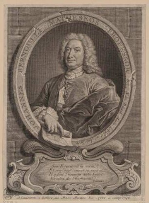 Bildnis Bernoulli, Johann, Mathematiker, Arzt, Physiker, Professor in Groningen und Basel (1667-1748)