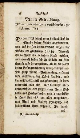 Neunte Betrachtung. - Fünfzehende Betrachtung.