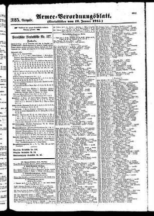 325.Ausgabe. Samstag, 16. Januar 1915