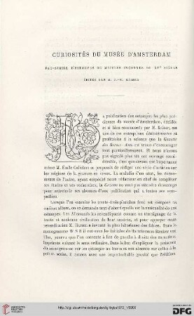 2. Pér. 5.1872: Kaiser, Johan-Wilhelm, Curiosités du musée d'Amsterdam : [Rezension]