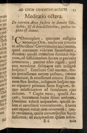 35-39, Meditatio octava