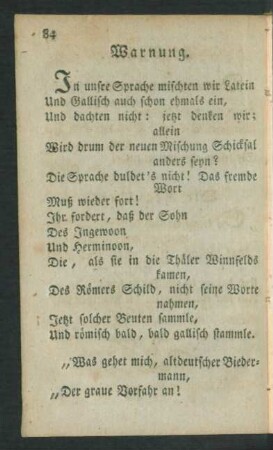 Warnung.