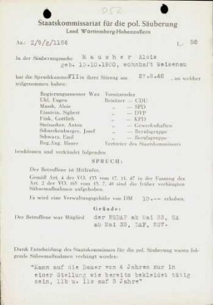 Maucher, Alois