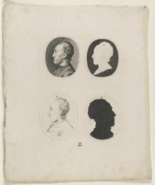 Vier Bildnisse des Georg Joachim Zollikofer