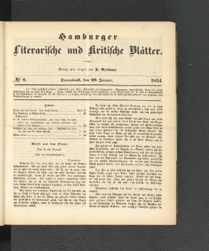 No. 8. 28. Januar 1854