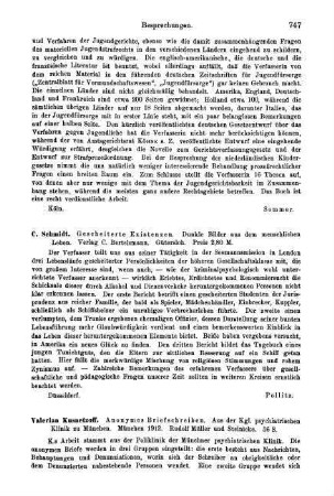747, C. Schmidt. Gescheiterte Existenzen. Dunkle Bilder aus dem menschlichen Leben.
