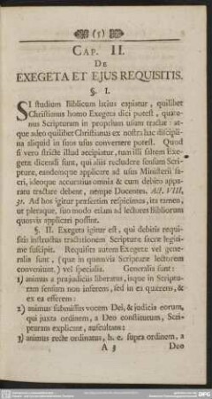 Cap. II. De Exegeta Et Eius Requisitis