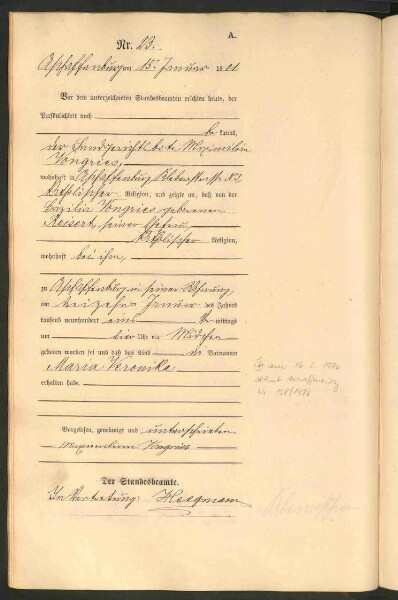 Standesamtsbuch der Stadt Aschaffenburg: Geburten 365/1900 - 184/1901