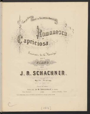 Romanesca et capriciosa : souvenir de la Norvège pour le piano : Op. 26