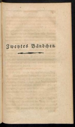 Zweytes Bändchen.