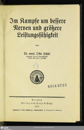 Im Kampfe um bessere Nerven und größere Leistungsfähigkeit