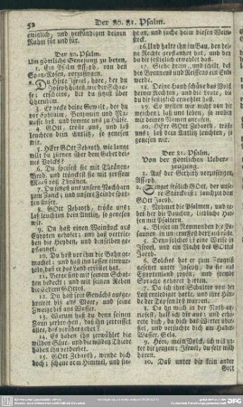 Der 81. Psalm. Von der göttlichen Ueberzeugung