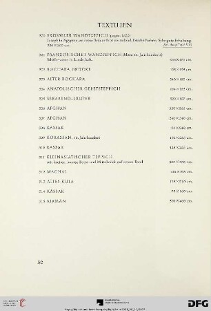 Textilien (Nr. 300-315)