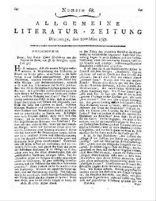Magazin gemeininteressanter und unterhaltender Lektüre. Quartal 3-4. Frankfurt, Leipzig: Monath 1785