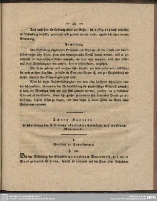 Achtes Kapitel. Beschreibung der Bekleidung abgedachter Erdwände mit trockenem Mauerwerke