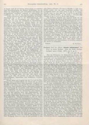 306-308 [Rezension] Ehrhard, Albert, Liberaler Katholizismus?