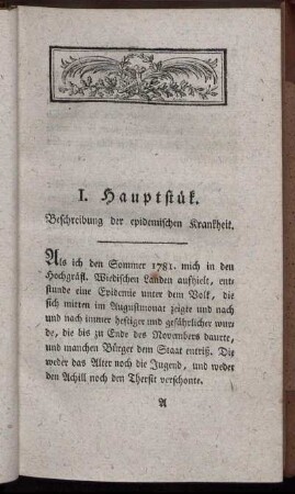 I. - VI. Hauptstük.