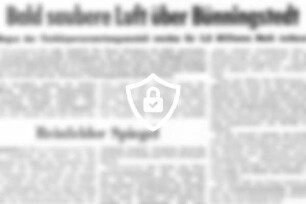 Bald saubere Luft über Bünningstedt