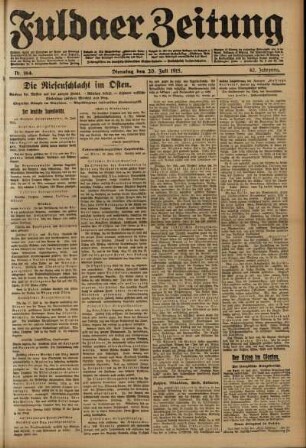 Ausgabe vom Dienstag, den 20. Juli 1915.