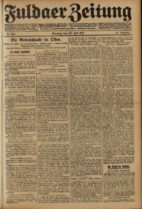 Ausgabe vom Dienstag, den 20. Juli 1915.