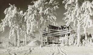 Altenberg, Berghof "Raupennest", Ansicht von Osten im Winter