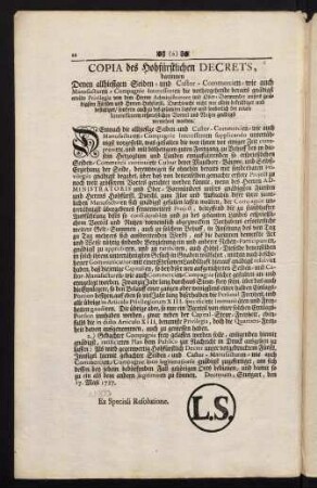 12, Copia des [...] Decrets