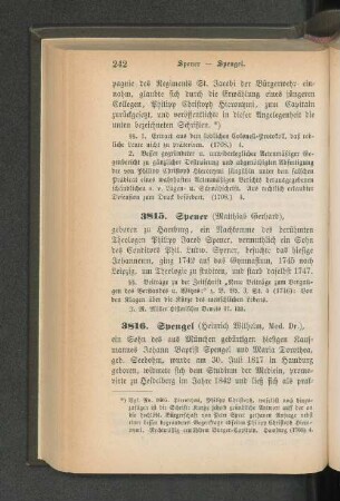 3815. Spener (Matthias Gerhard)