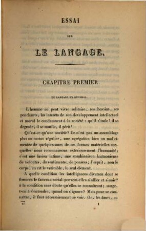 Essai sur le langage