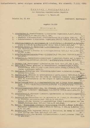 Nr. 299: Biologie