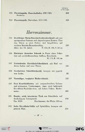 Herrenzimmer (Nr. 245-297)