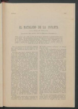 El Natalicio de la Infanta