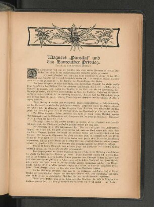 Wagners "Parsifal" und das Bayreuther Privileg